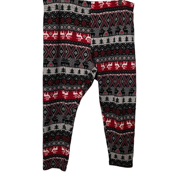 TWO (2) FADED GLORY PAJAMA BOTTOMS, WOMENS-3X (22W-24W)-NAVY BLUE RED GREY BLACK - Picture 2 of 9